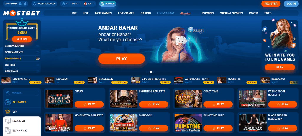 What video games are offered at Mostbet Casino site?